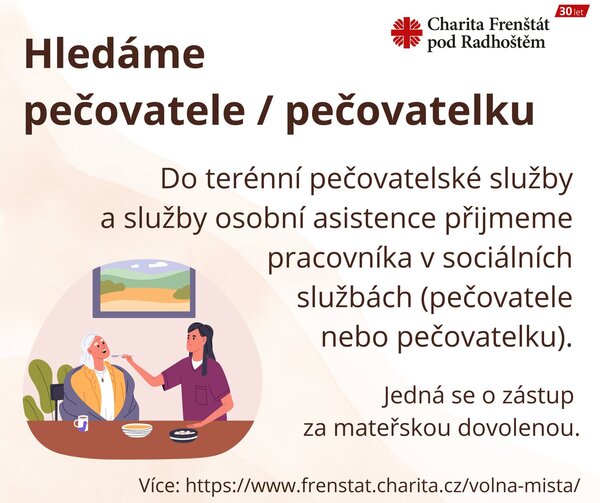 Hledáme pečovatele  pečovatelku
